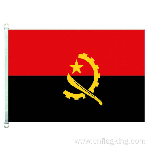 Angola national flag 100% polyster 90*150cm Angola country banner